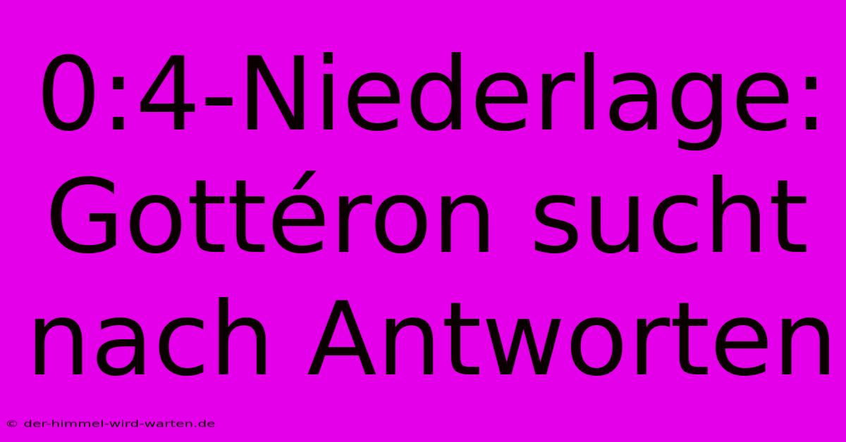 0:4-Niederlage:  Gottéron Sucht Nach Antworten