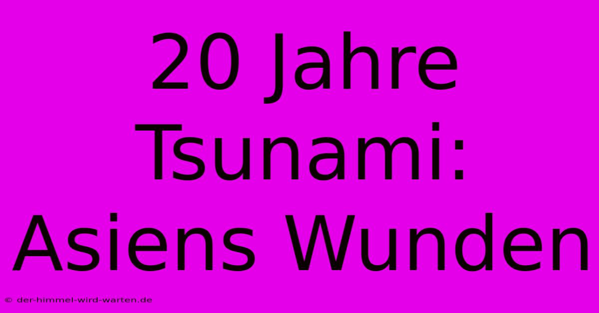 20 Jahre Tsunami: Asiens Wunden