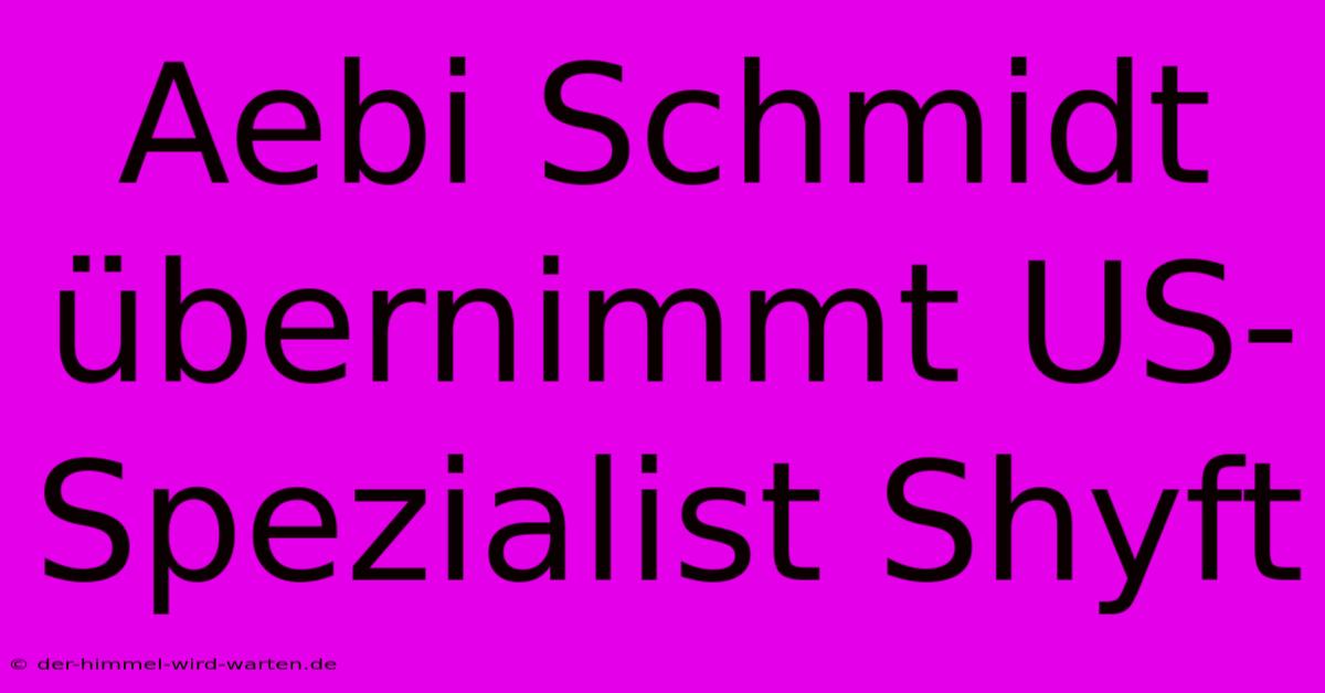 Aebi Schmidt Übernimmt US-Spezialist Shyft