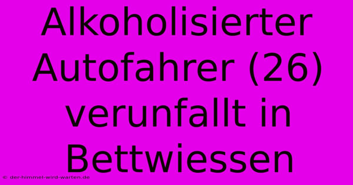 Alkoholisierter Autofahrer (26) Verunfallt In Bettwiessen