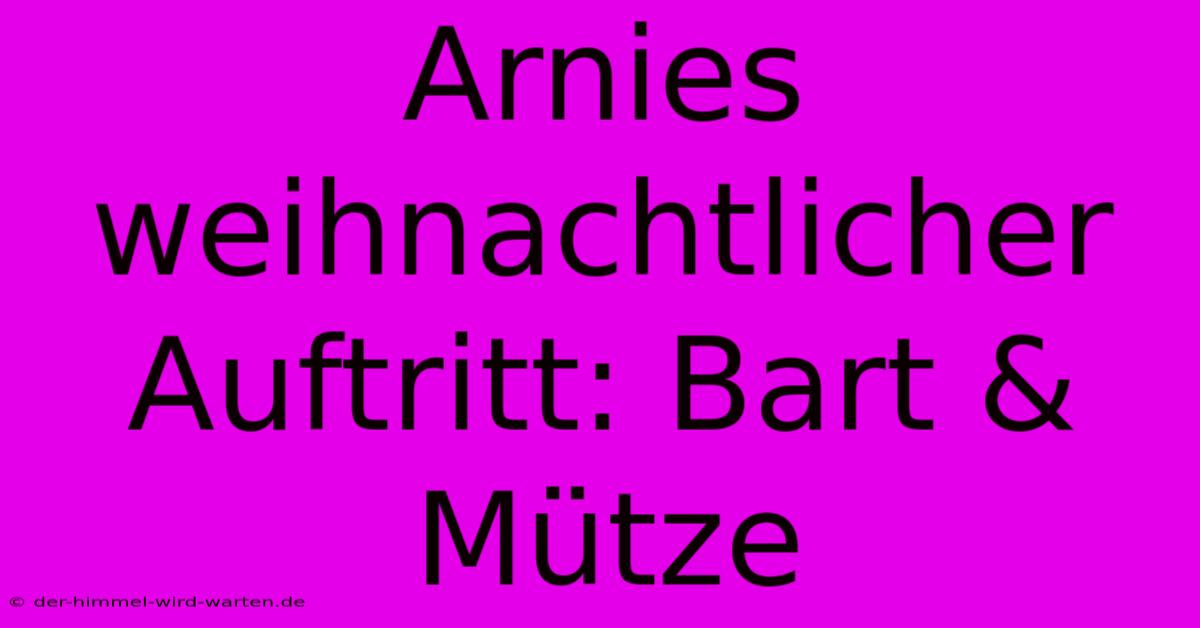 Arnies Weihnachtlicher Auftritt: Bart & Mütze