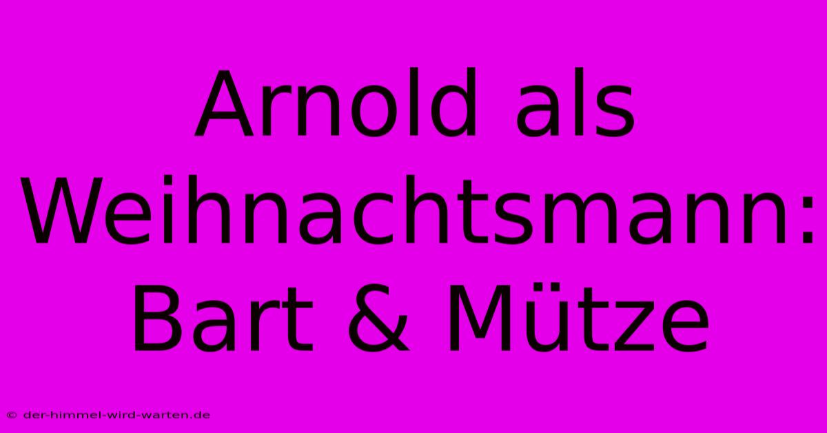 Arnold Als Weihnachtsmann: Bart & Mütze