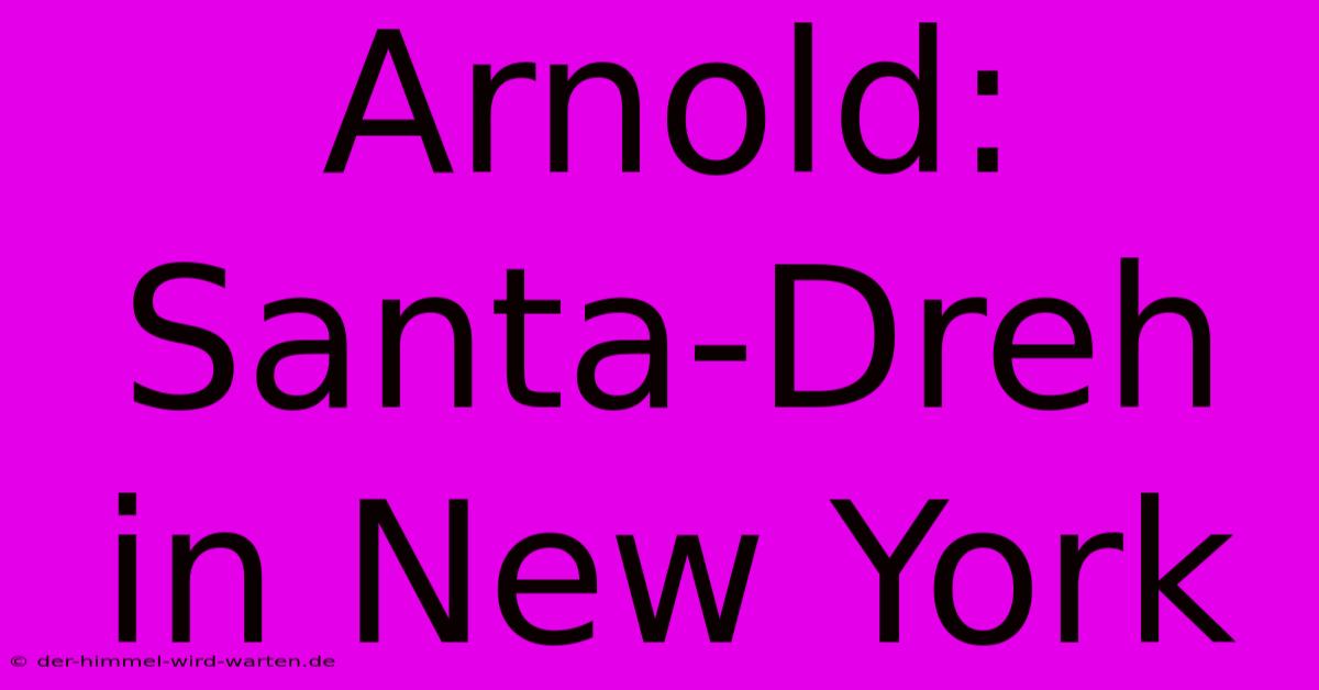 Arnold: Santa-Dreh In New York