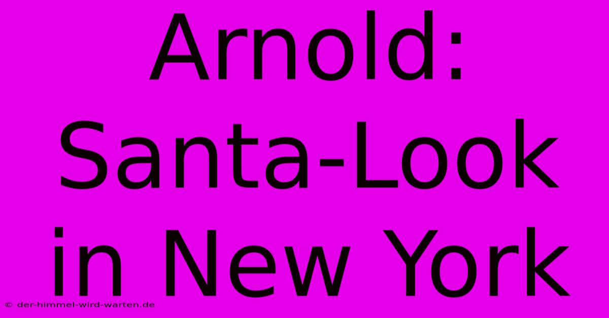 Arnold: Santa-Look In New York