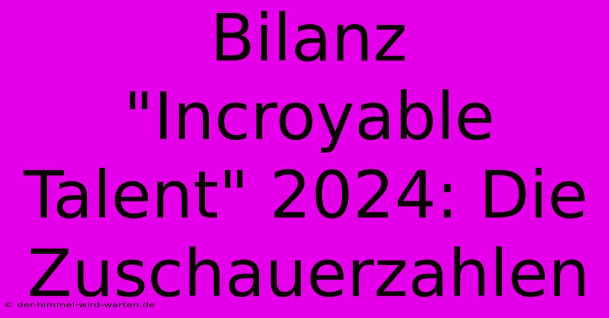 Bilanz 