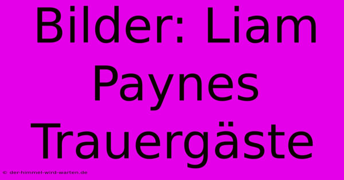 Bilder: Liam Paynes Trauergäste