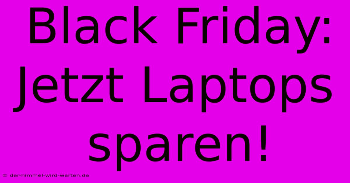 Black Friday: Jetzt Laptops Sparen!