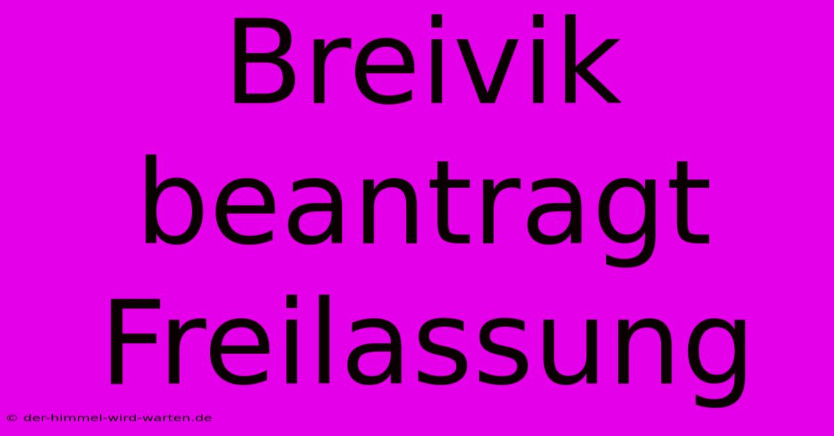 Breivik Beantragt Freilassung