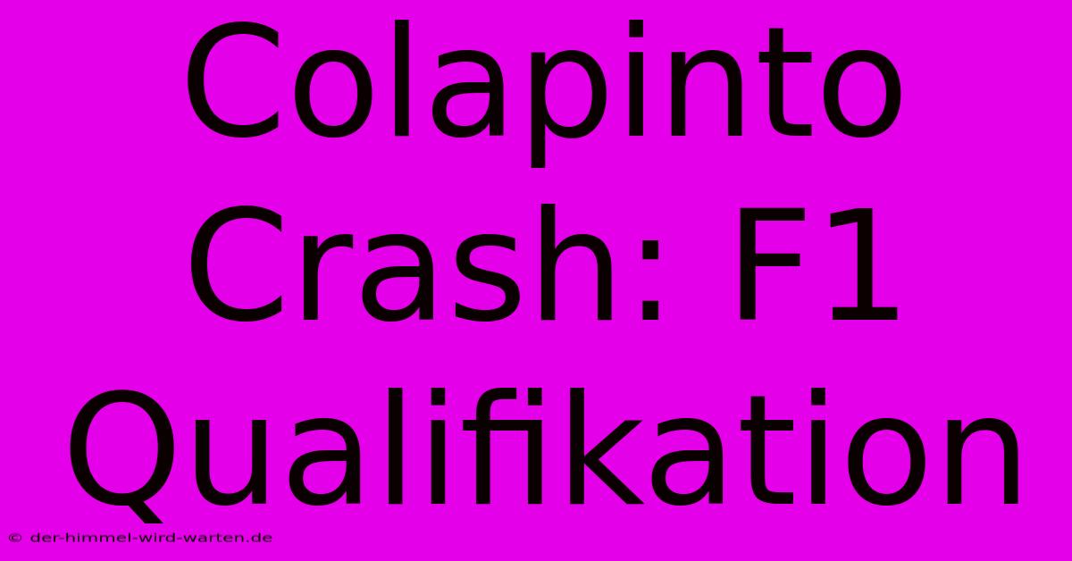 Colapinto Crash: F1 Qualifikation