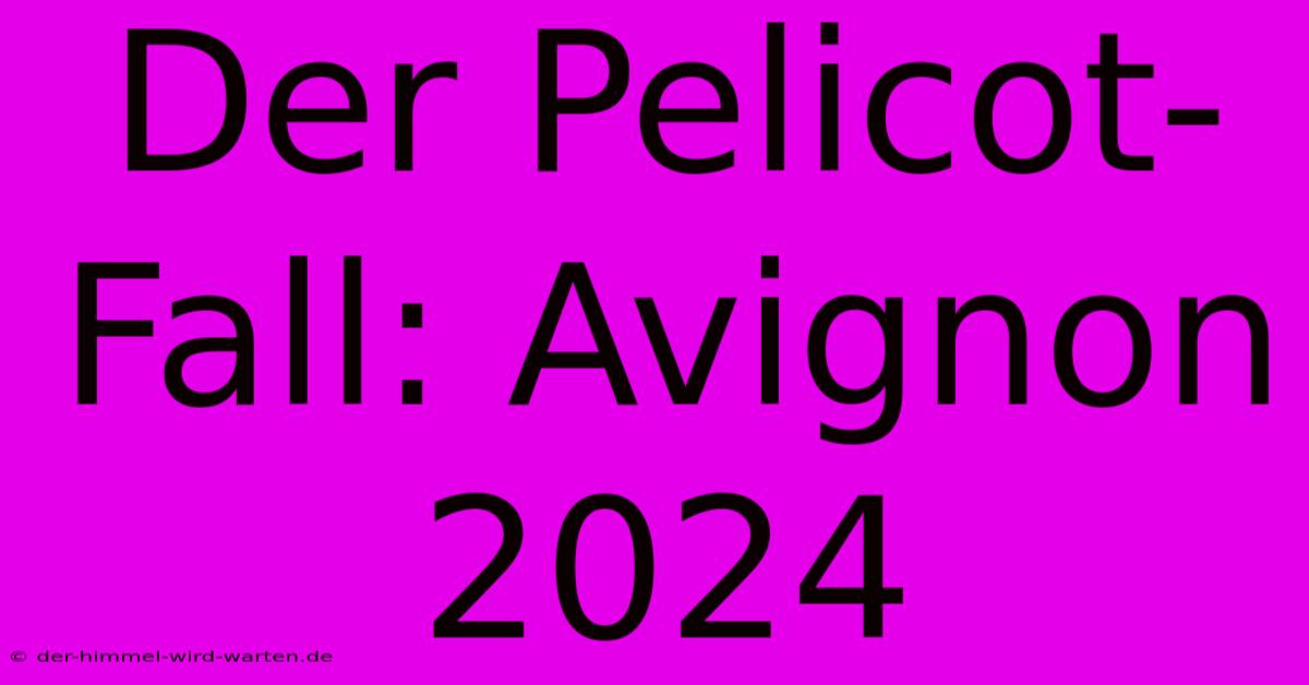 Der Pelicot-Fall: Avignon 2024