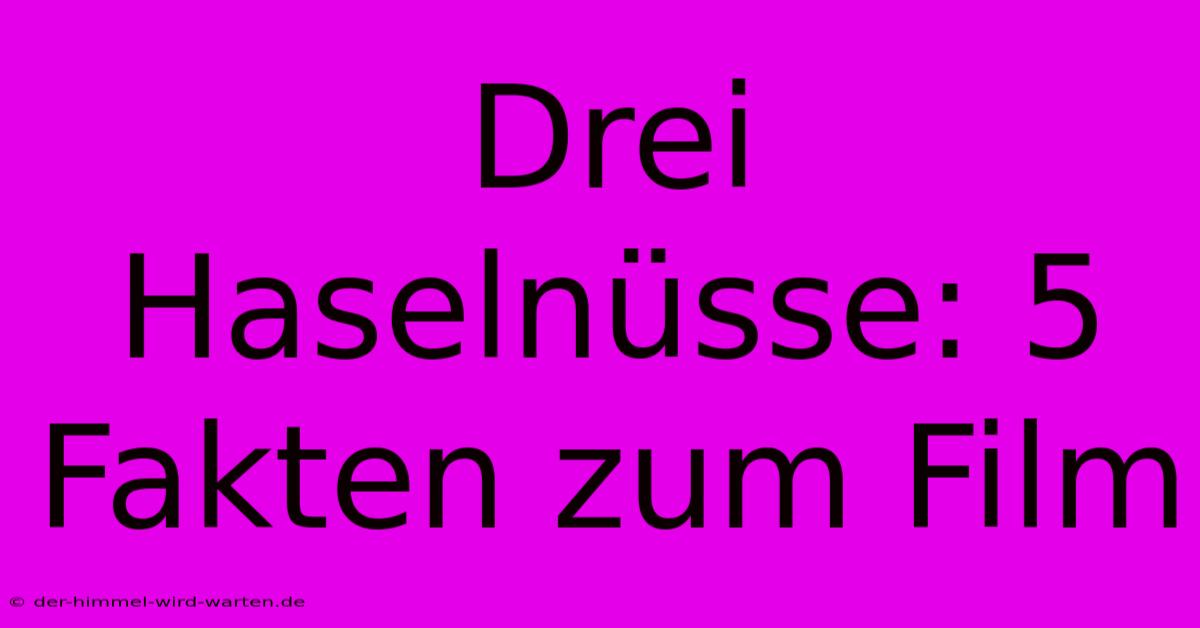 Drei Haselnüsse: 5 Fakten Zum Film