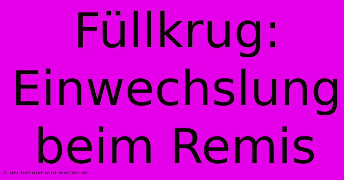 Füllkrug: Einwechslung Beim Remis