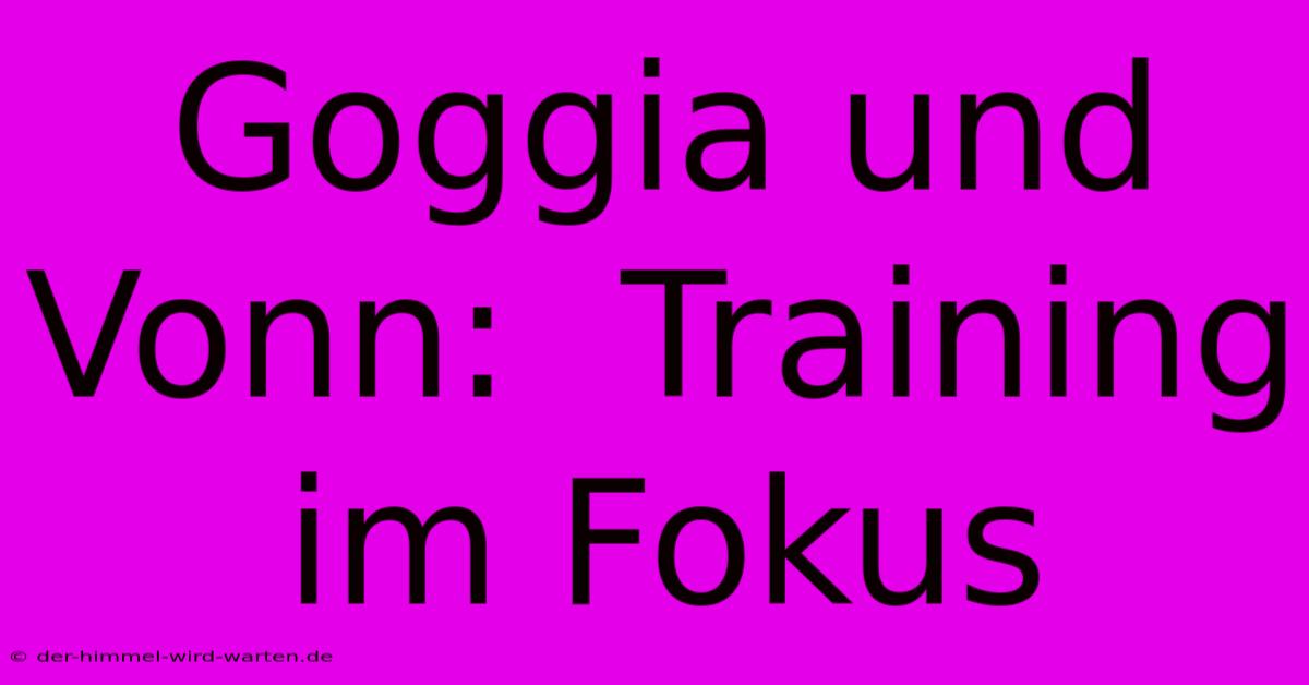 Goggia Und Vonn:  Training Im Fokus