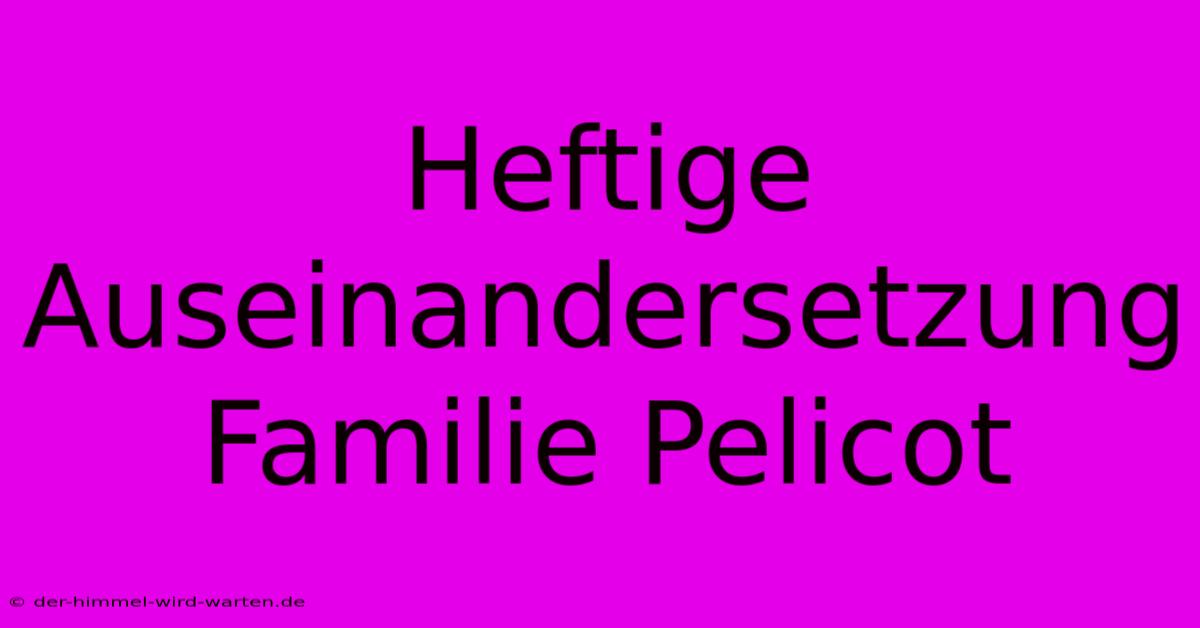 Heftige Auseinandersetzung Familie Pelicot