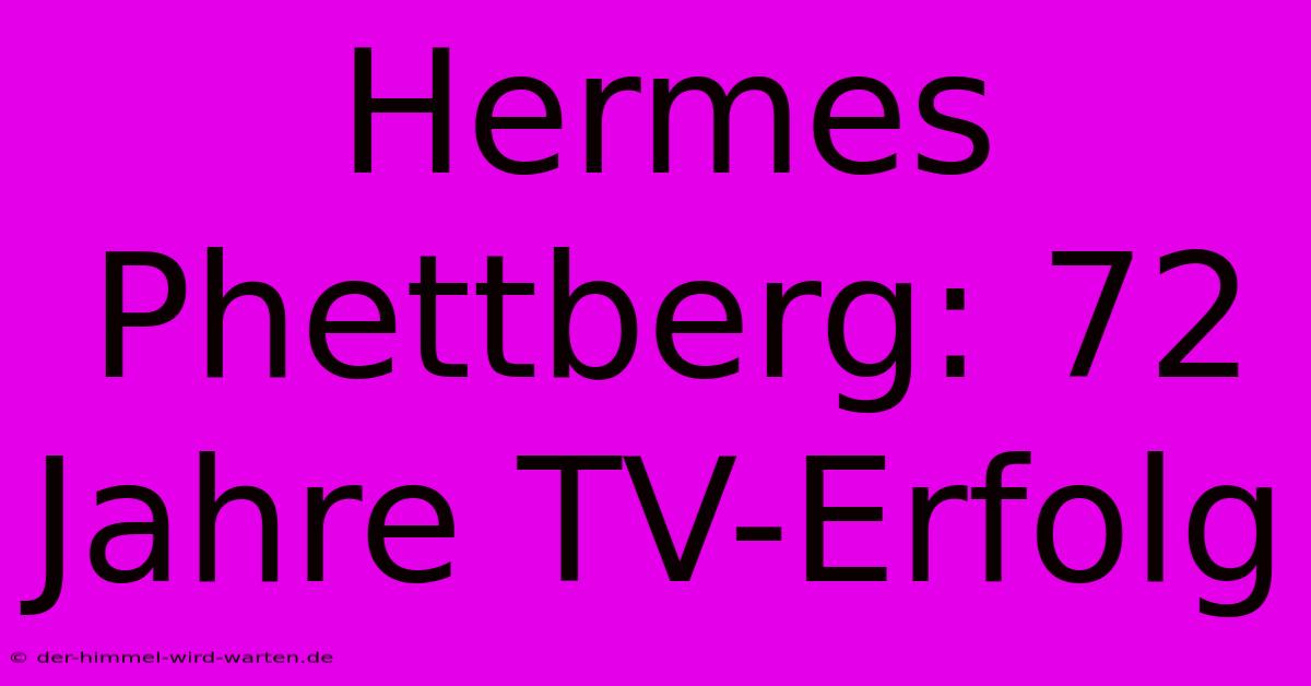 Hermes Phettberg: 72 Jahre TV-Erfolg