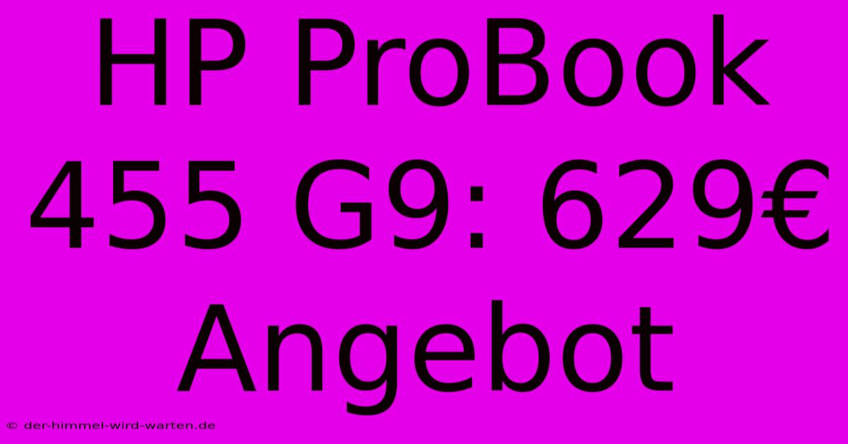 HP ProBook 455 G9: 629€ Angebot