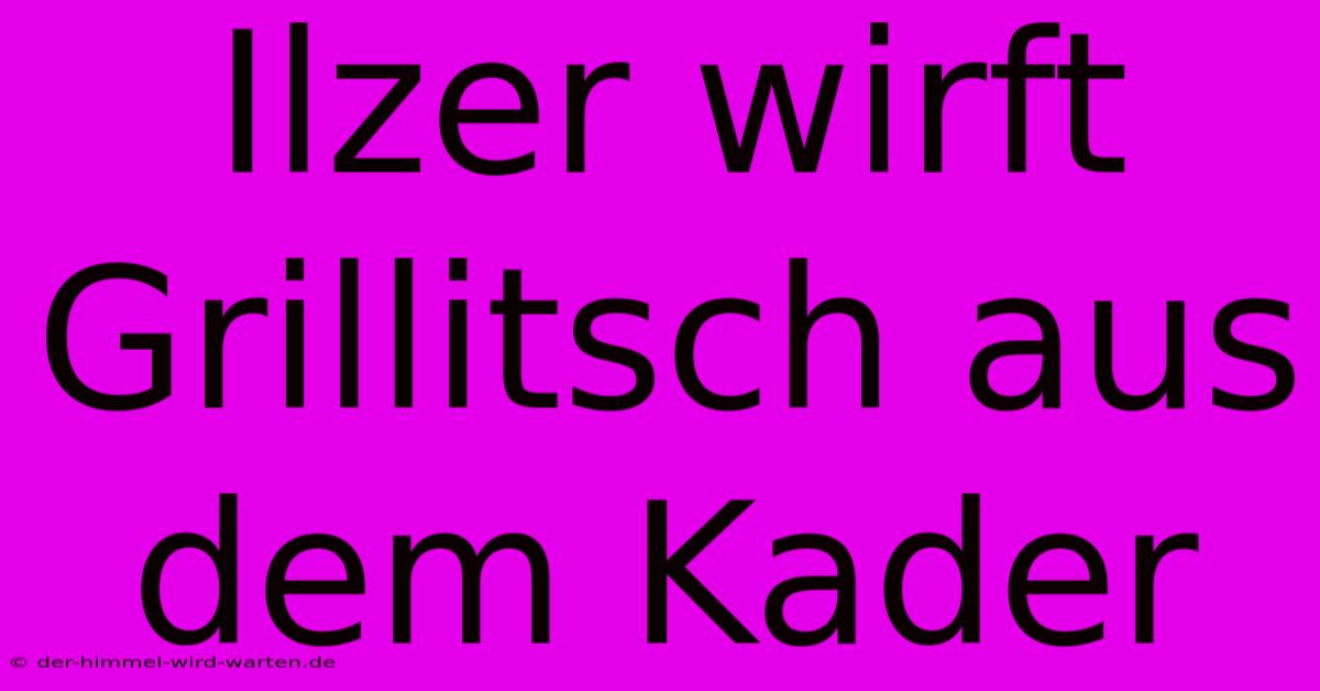 Ilzer Wirft Grillitsch Aus Dem Kader