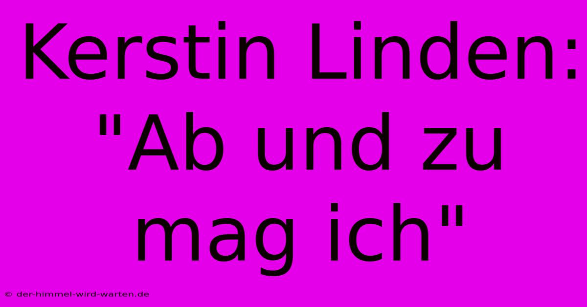 Kerstin Linden: 