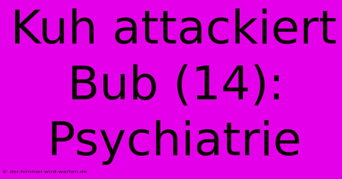 Kuh Attackiert Bub (14): Psychiatrie