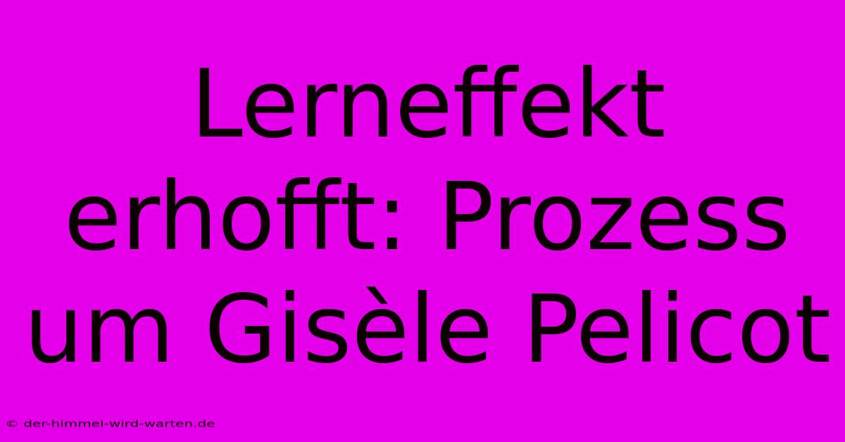 Lerneffekt Erhofft: Prozess Um Gisèle Pelicot