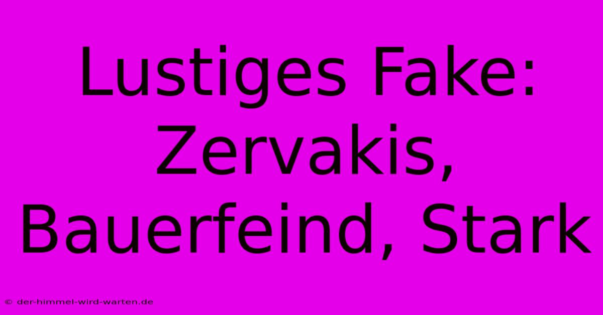 Lustiges Fake: Zervakis, Bauerfeind, Stark