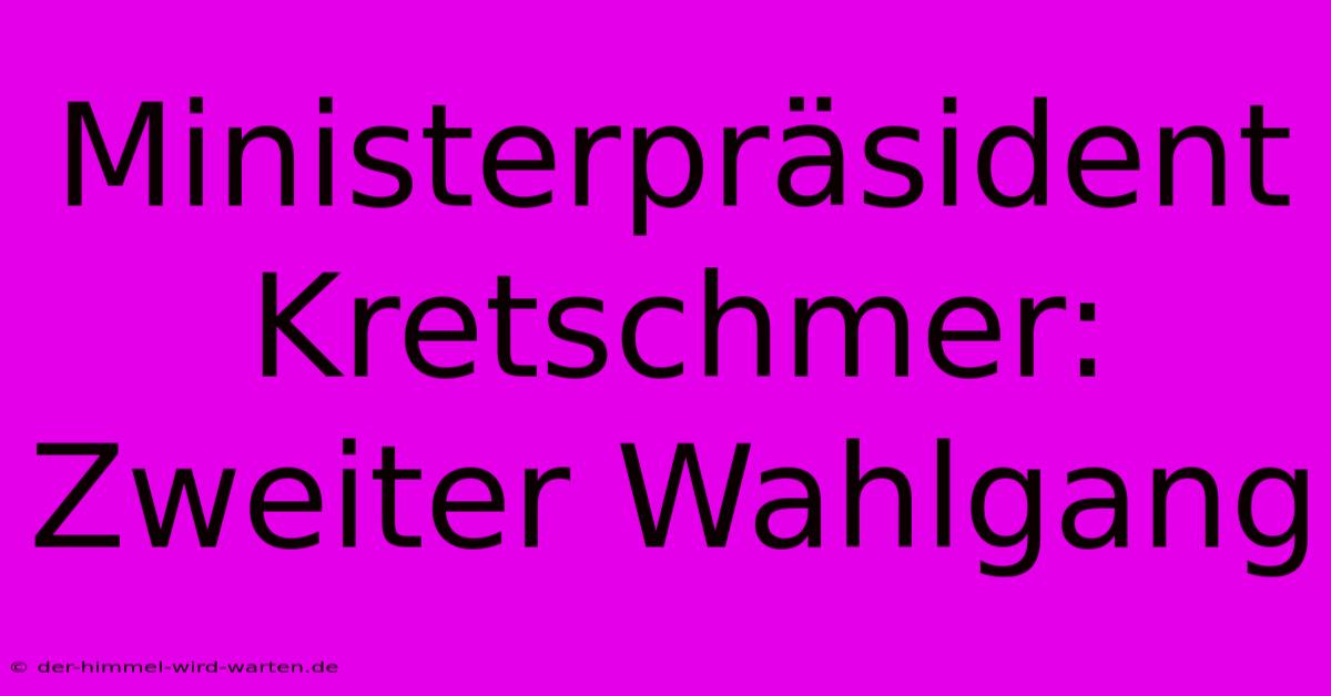 Ministerpräsident Kretschmer: Zweiter Wahlgang