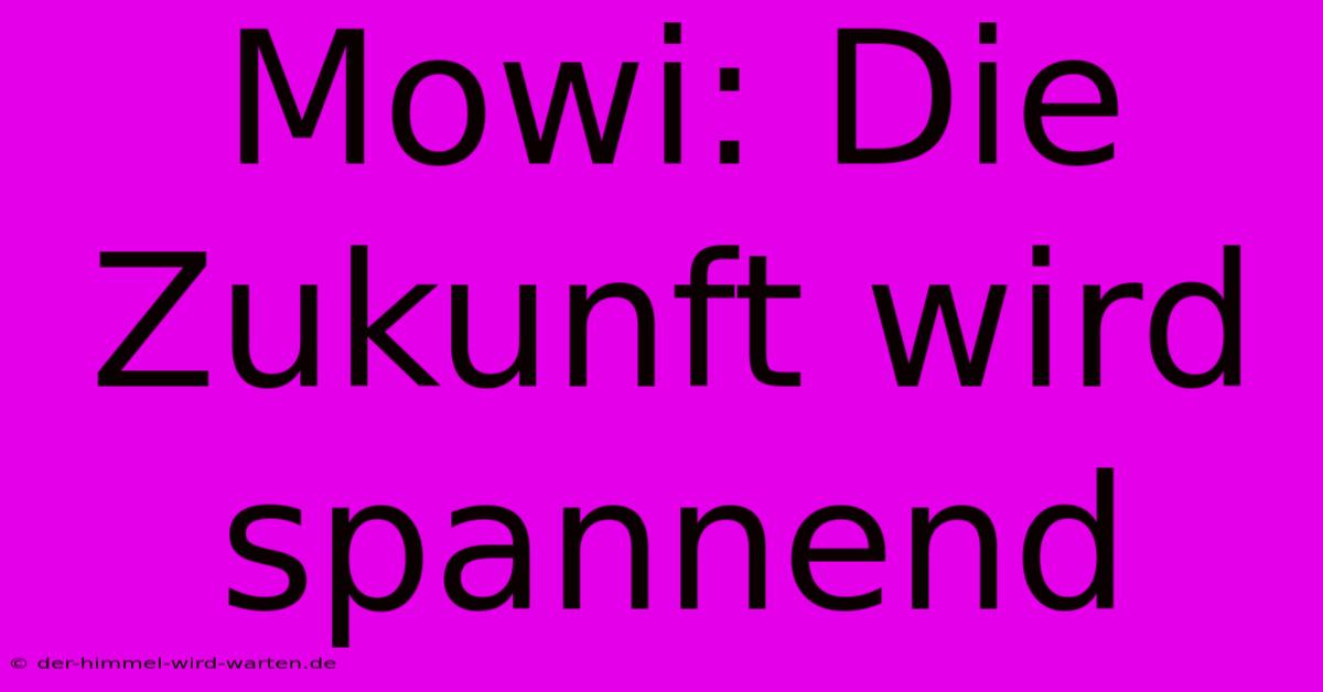 Mowi: Die Zukunft Wird Spannend