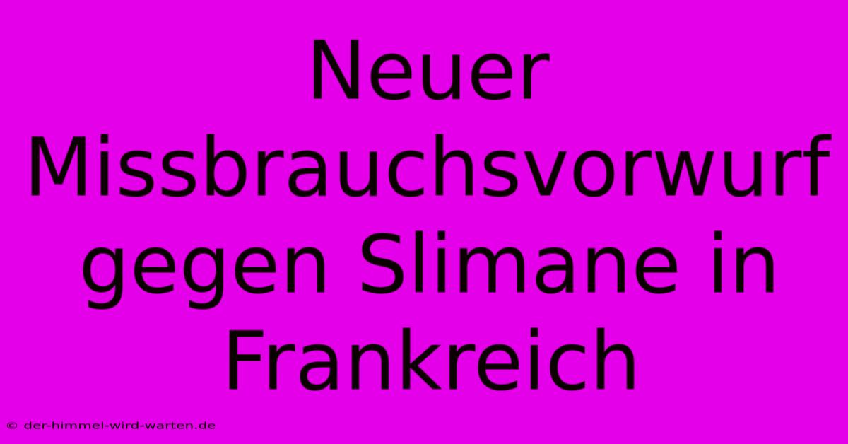 Neuer Missbrauchsvorwurf Gegen Slimane In Frankreich