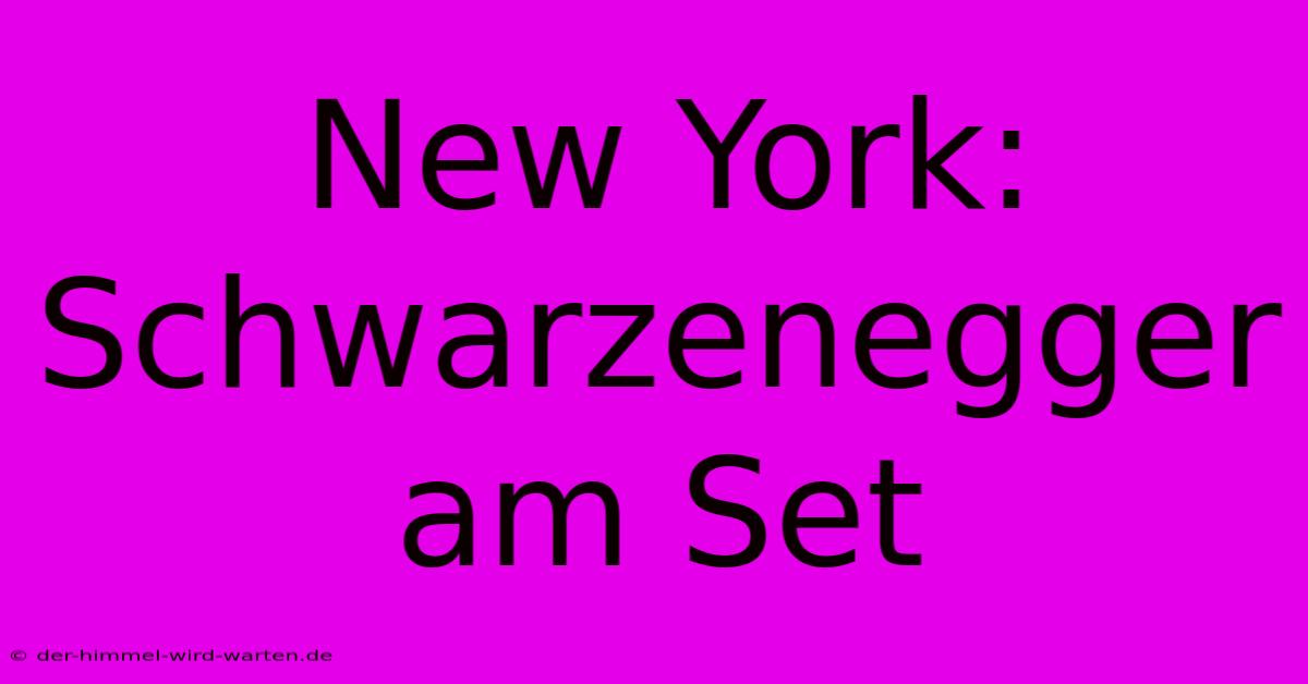 New York: Schwarzenegger Am Set