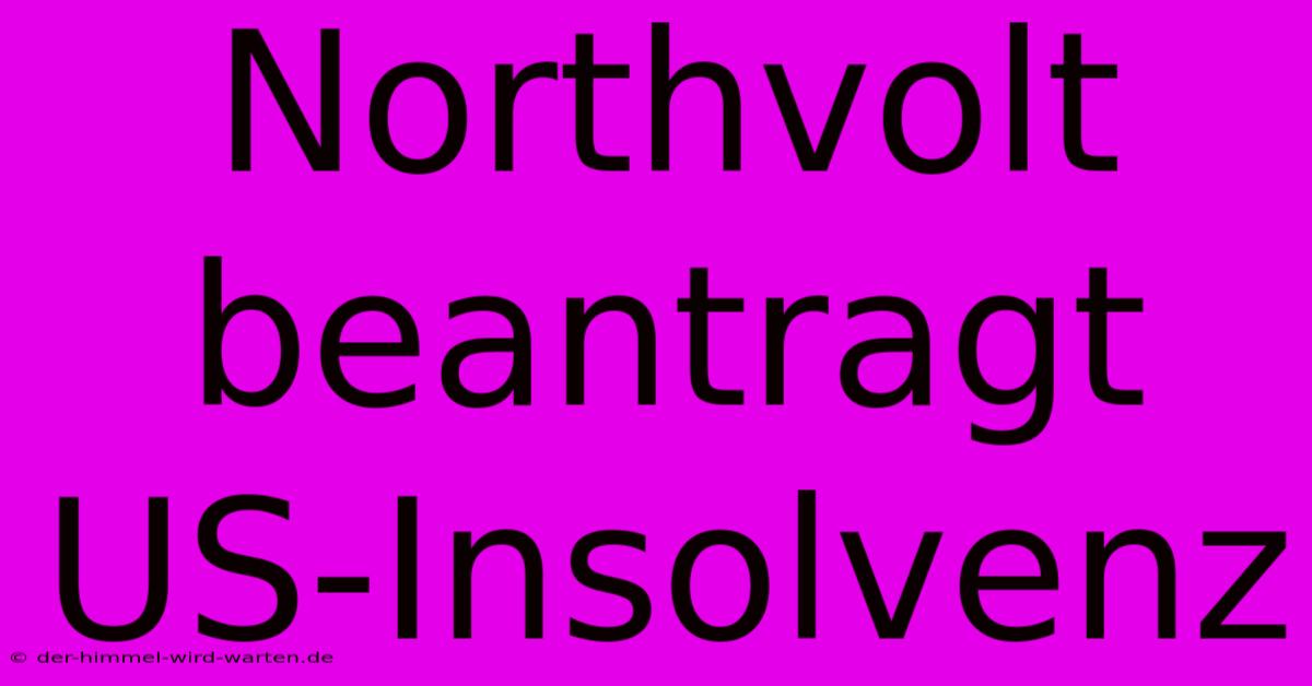 Northvolt Beantragt US-Insolvenz