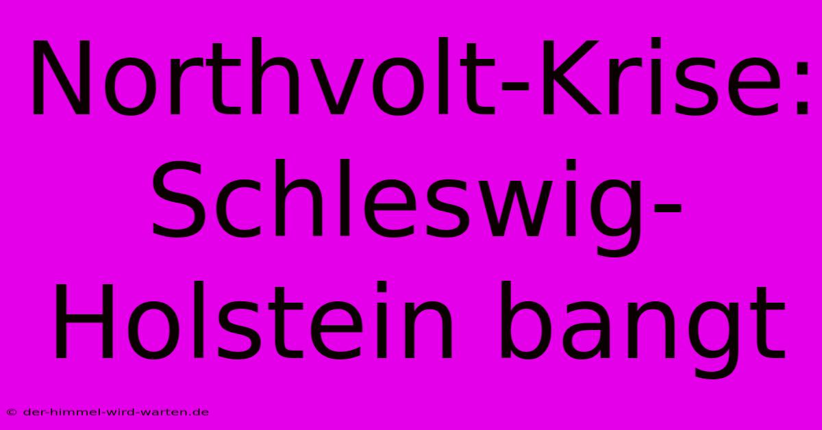 Northvolt-Krise: Schleswig-Holstein Bangt