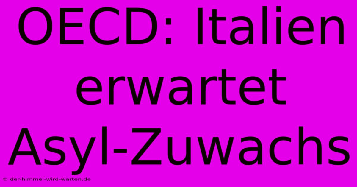 OECD: Italien Erwartet Asyl-Zuwachs