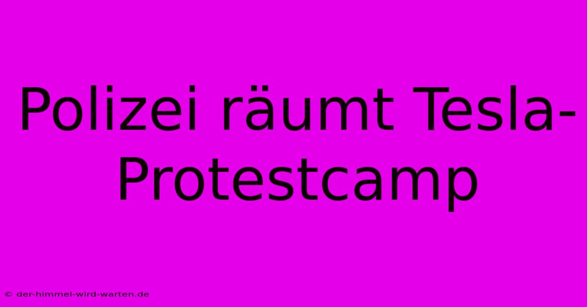 Polizei Räumt Tesla-Protestcamp