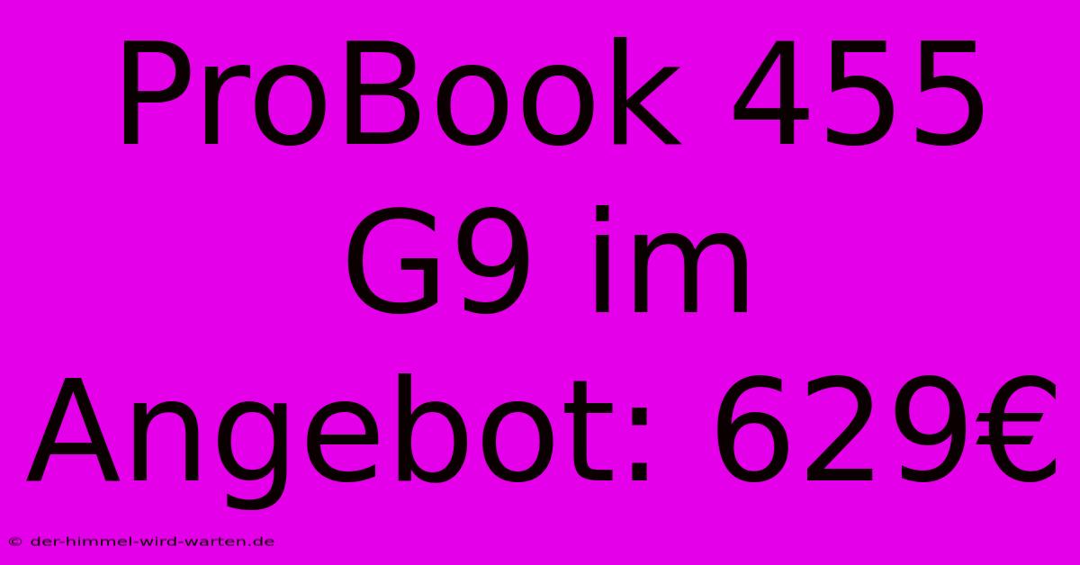 ProBook 455 G9 Im Angebot: 629€