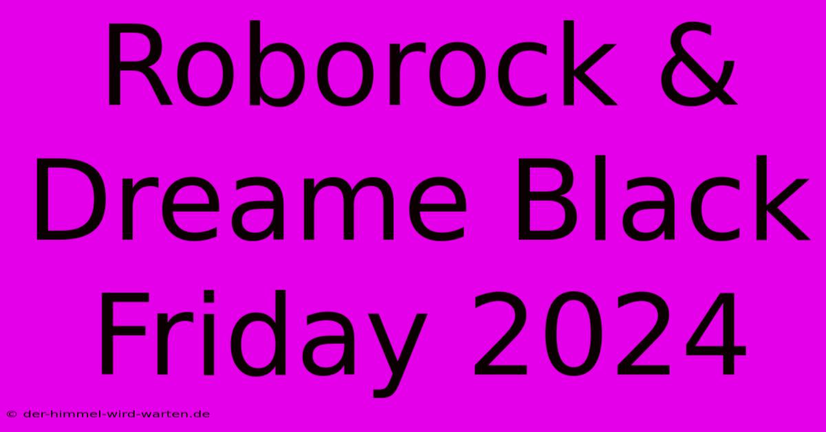 Roborock & Dreame Black Friday 2024