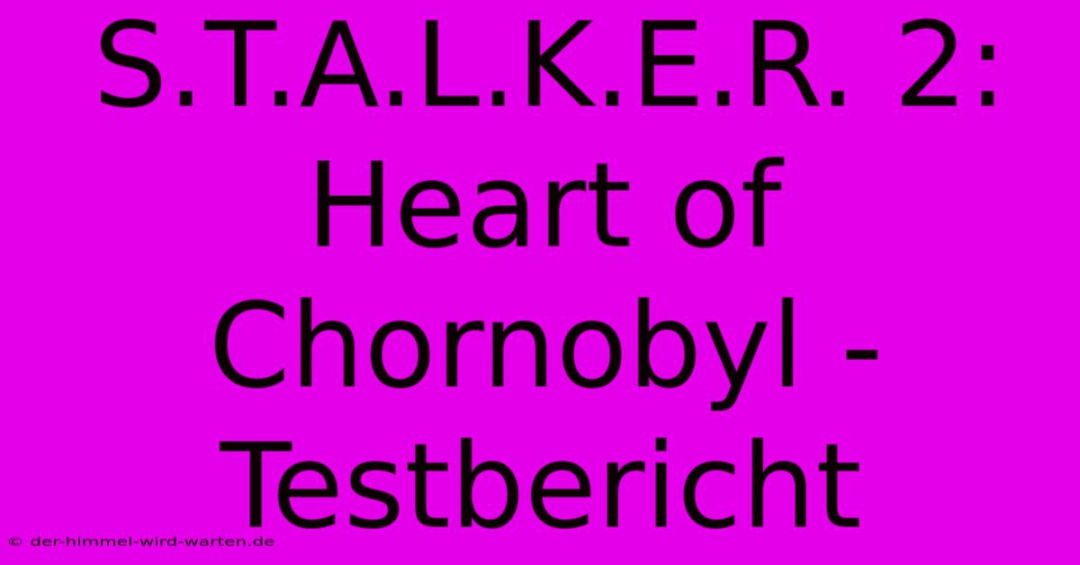 S.T.A.L.K.E.R. 2: Heart Of Chornobyl - Testbericht