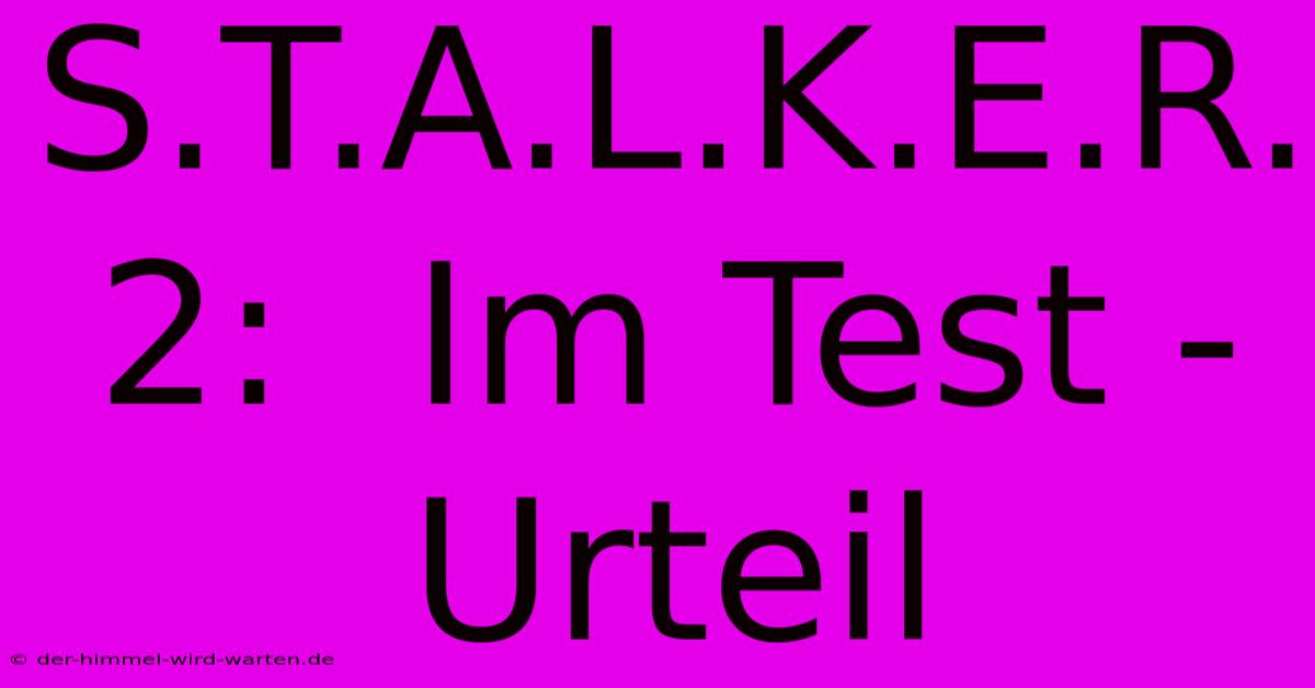 S.T.A.L.K.E.R. 2:  Im Test - Urteil