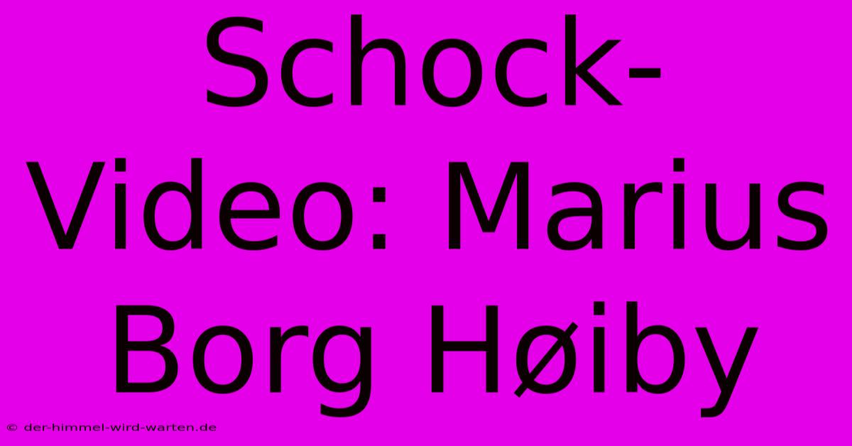 Schock-Video: Marius Borg Høiby