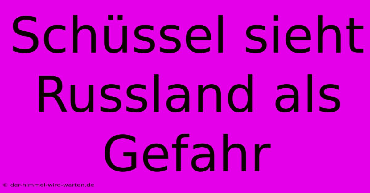 Schüssel Sieht Russland Als Gefahr