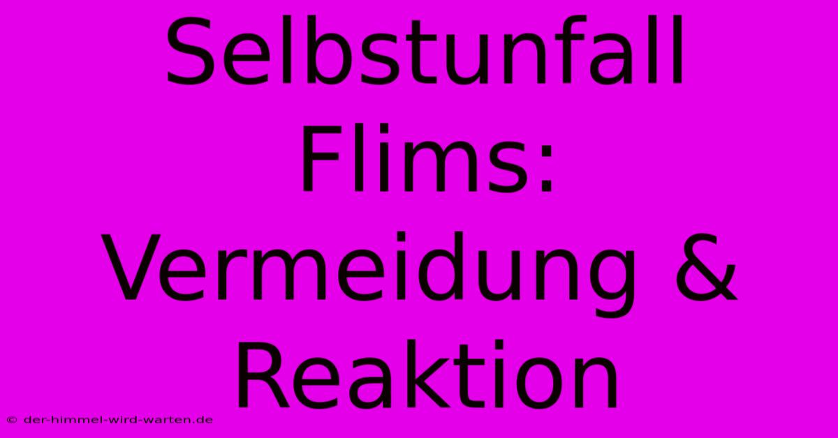 Selbstunfall Flims: Vermeidung & Reaktion