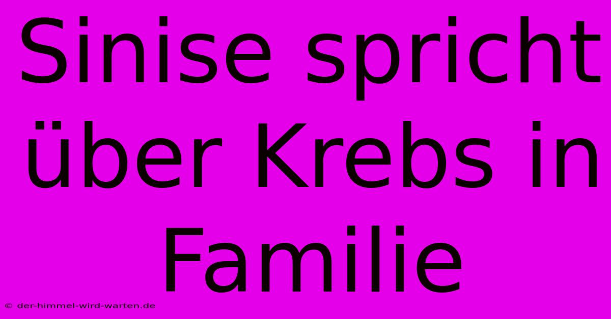 Sinise Spricht Über Krebs In Familie