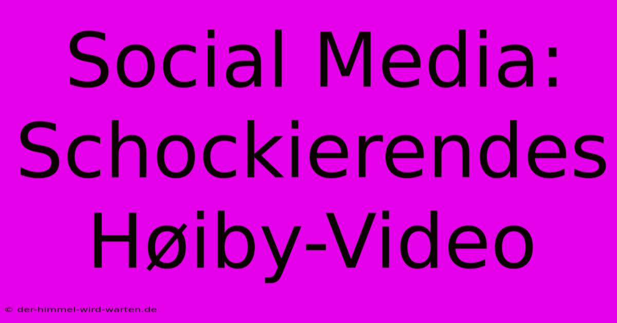 Social Media: Schockierendes Høiby-Video