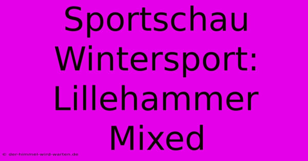 Sportschau Wintersport: Lillehammer Mixed