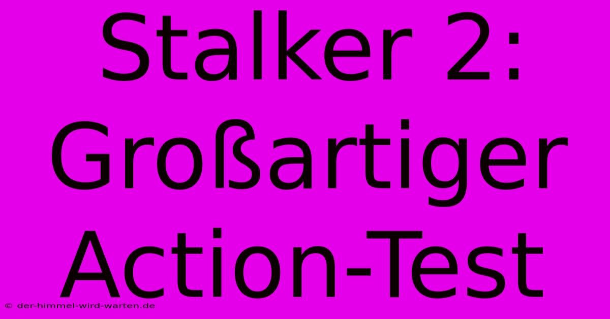 Stalker 2: Großartiger Action-Test