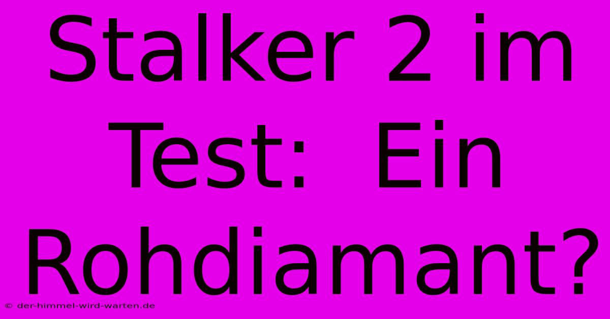 Stalker 2 Im Test:  Ein Rohdiamant?