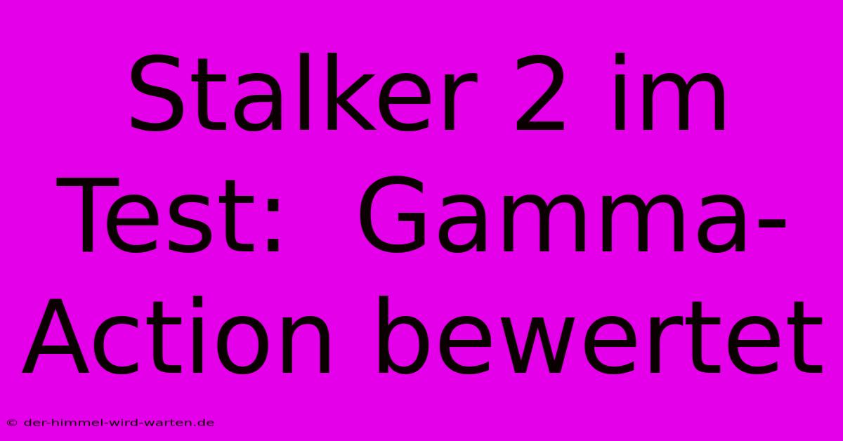 Stalker 2 Im Test:  Gamma-Action Bewertet