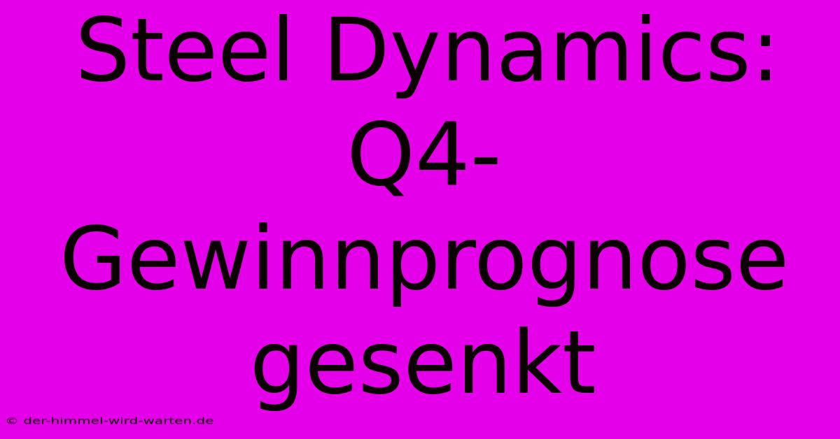 Steel Dynamics: Q4-Gewinnprognose Gesenkt