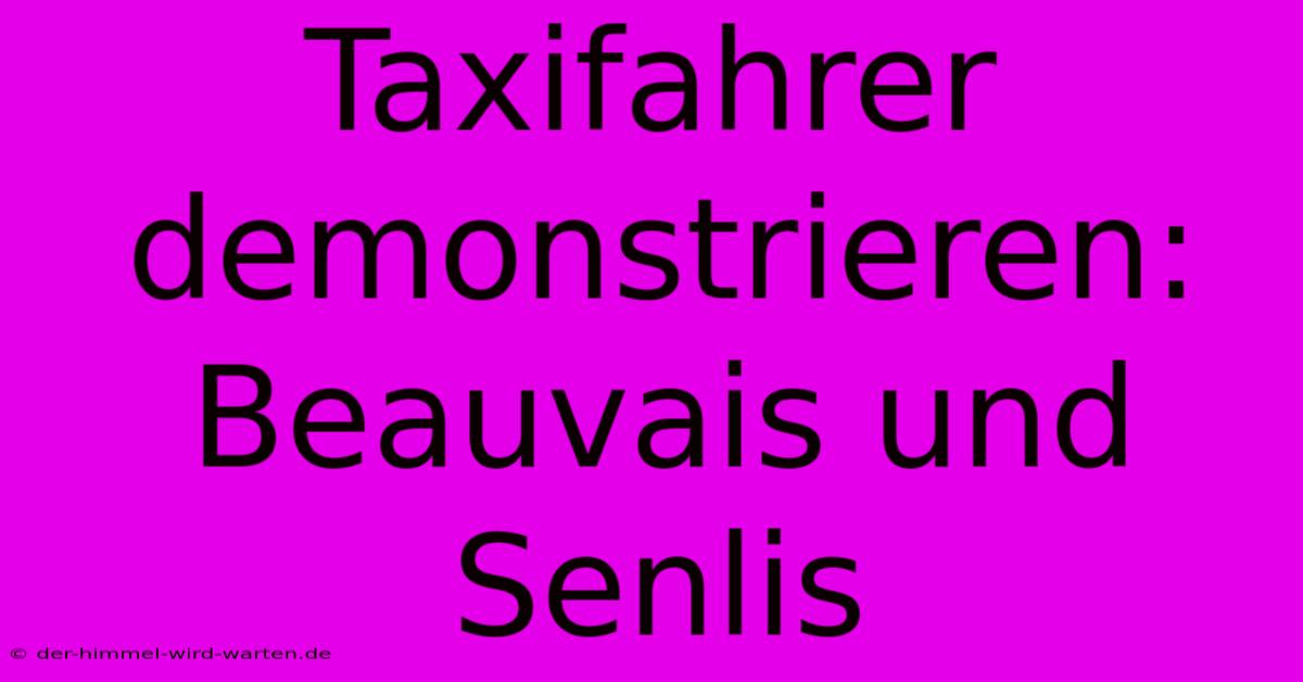 Taxifahrer Demonstrieren:  Beauvais Und Senlis