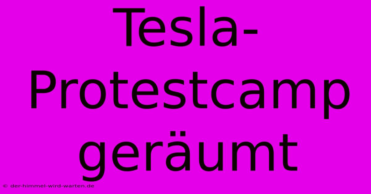 Tesla-Protestcamp Geräumt