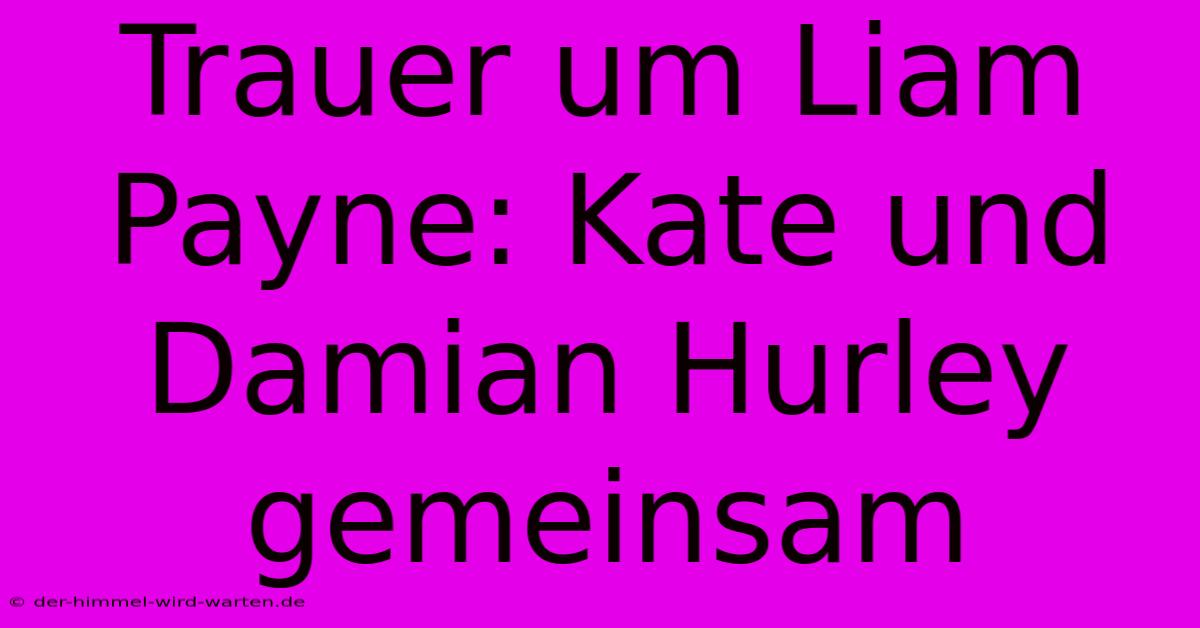 Trauer Um Liam Payne: Kate Und Damian Hurley Gemeinsam